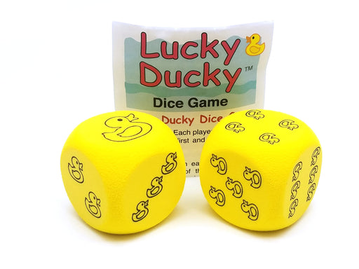 Lucky Ducky Dice Game 2 Yellow Foam Dice Set with Instructions