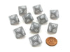 Set of 10 Chessex Frosted D10 Dice - Smoke with White Numbers