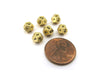 Micro Metal 5mm Gold Colored Chessex Dice, 6 Pieces - D12
