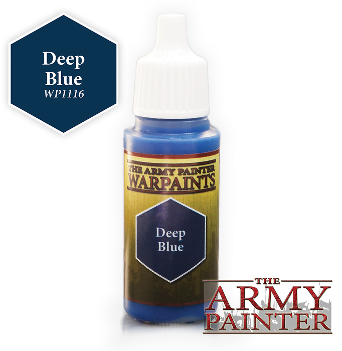 The Army Painter Acrylic Warpaints: Deep Blue 18mL Eyedropper Paint Bottle