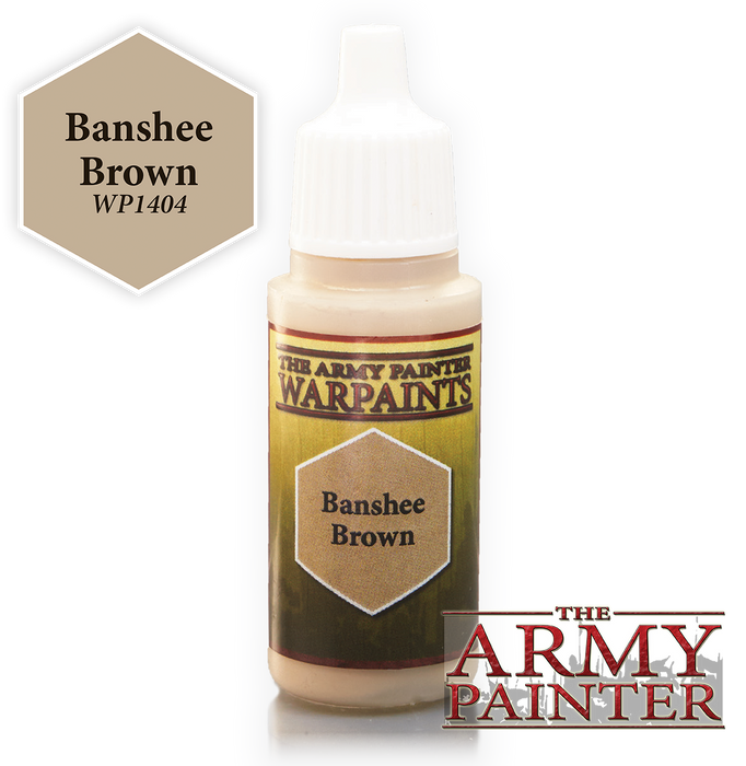 The Army Painter Acrylic Warpaints: Banshee Brown 18mL Eyedropper Paint Bottle