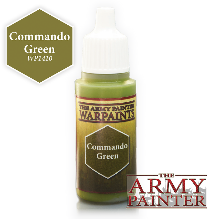 The Army Painter Acrylic Warpaints: Commando Green 18mL Eyedropper Paint Bottle