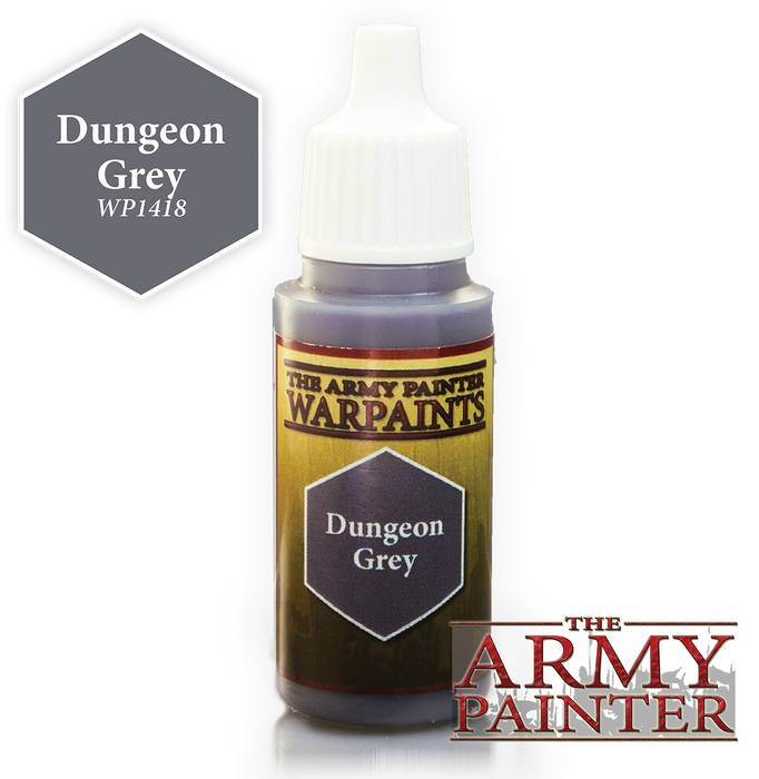 The Army Painter Acrylic Warpaints: Dungeon Grey 18mL Eyedropper Paint Bottle