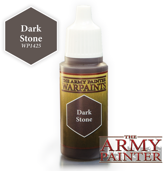 The Army Painter Acrylic Warpaints: Dark Stone 18mL Eyedropper Paint Bottle