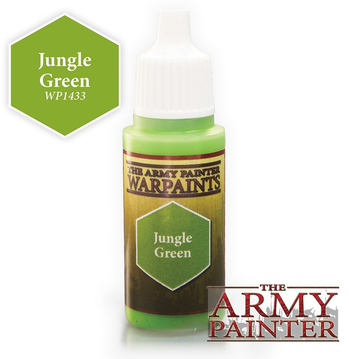 The Army Painter Acrylic Warpaints: Jungle Green 18mL Eyedropper Paint Bottle