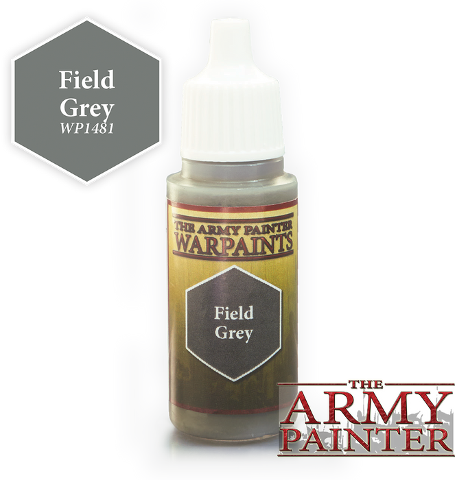 The Army Painter Acrylic Warpaints: Field Grey 18mL Eyedropper Paint Bottle