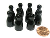 Set of 10 Halma 25mm Pawns Pawn Peg Pegs Board Game Play Pieces - Black