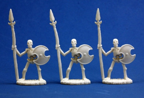 Reaper Miniatures Skeletal Spearmen (3) #77001 Bones Plastic D&D RPG Mini Figure