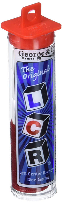 The Original LCR Left Center Right Dice Game In a Tube - Colors Vary