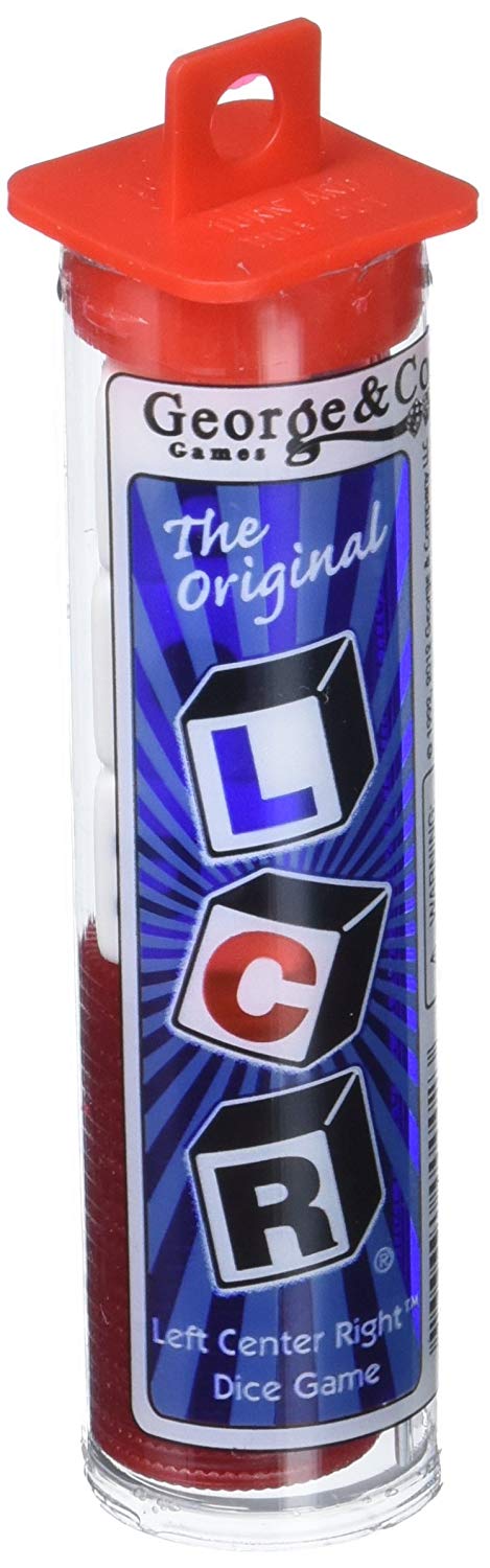 The Original LCR Left Center Right Dice Game In a Tube - Colors Vary