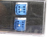 Transparent Precision Backgammon 5/8" Dice, 2 Die in Case - Blue with White Pips