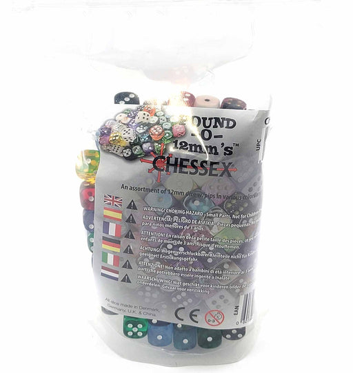 Pound-O-12mm's Bag of Loose Small Chessex D6 Dice