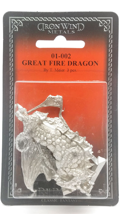Ral Partha Great Fire Dragon #01-002 Unpainted Classic Fantasy RPG Metal Figure