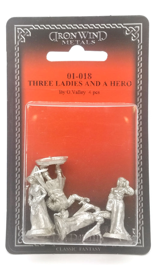 Ral Partha Three Ladies and A Hero 01-018 Unpainted Classic Fantasy Metal Figure