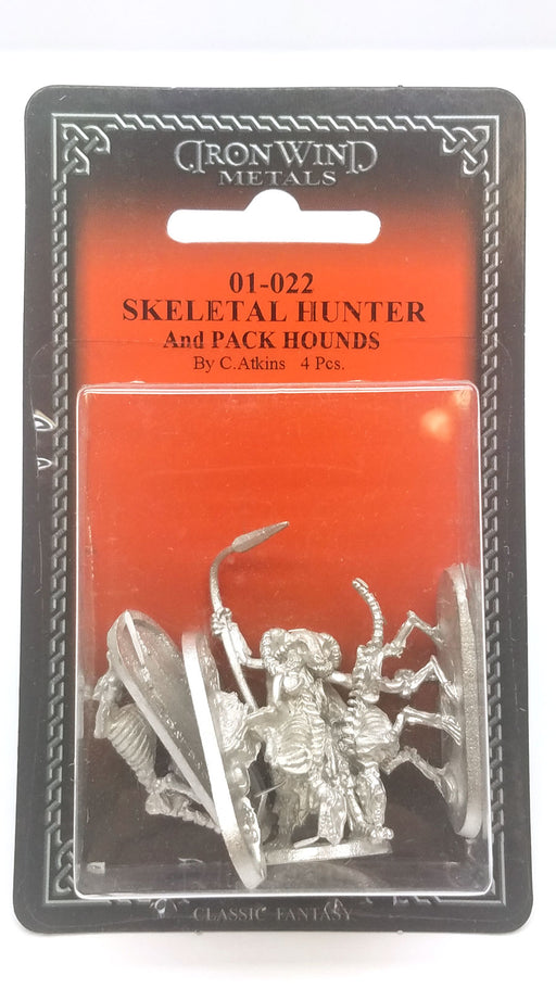 Ral Partha Skeletal Hunter and Three Pack Hounds #01-022 Unpainted Metal Figure