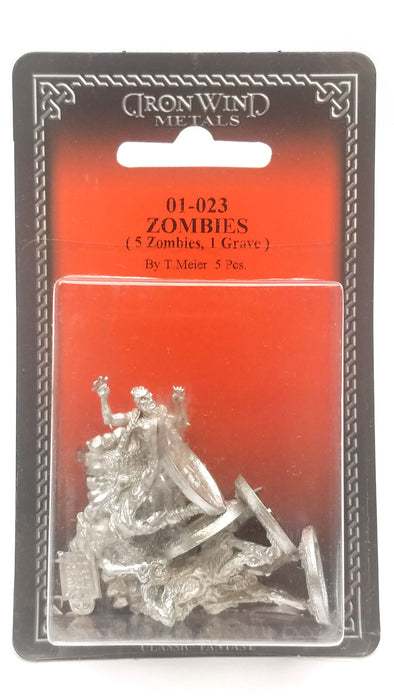Ral Partha Zombie Pack with 4 Zombies and a Grave #01-023 Unpainted Metal Figure