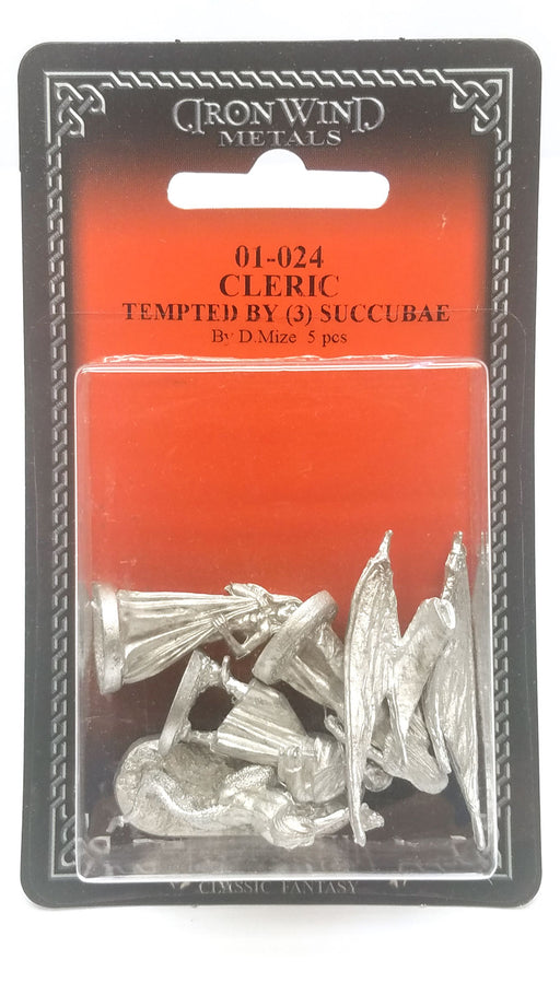 Ral Partha Cleric Tempted By Three Succubae #01-024 Unpainted RPG Metal Figure