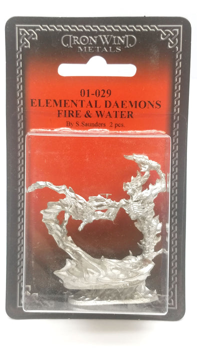 Ral Partha Elemental Daemons - Fire and Water (2) #01-029 Unpainted Metal Figure