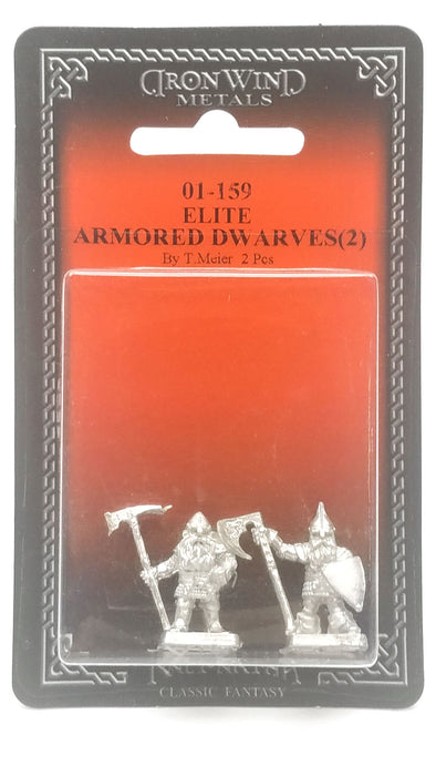 Ral Partha Elite Armored Dwarf Guards (2 Pieces) #01-159 Unpainted Metal Figure