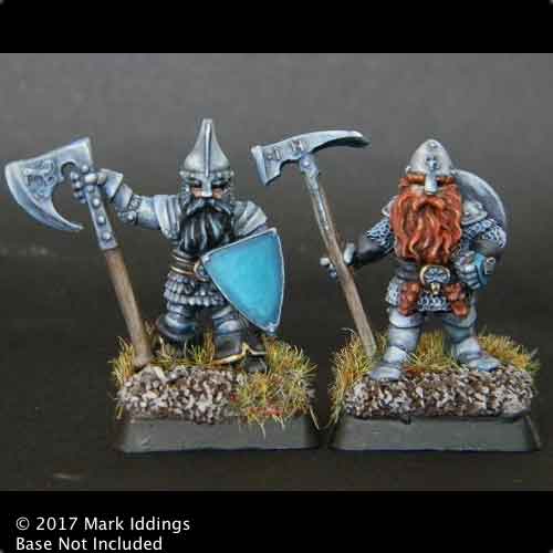 Ral Partha Elite Armored Dwarf Guards (2 Pieces) #01-159 Unpainted Metal Figure