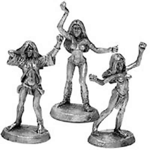 Ral Partha Dancing Girls (3 Pieces) #01-165 Unpainted Fantasy Metal Figure