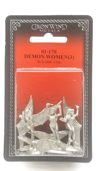 Ral Partha Demon Women (3 Pieces) #01-178 Unpainted Classic Fantasy Metal Figure