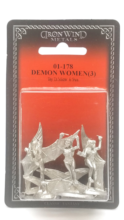 Ral Partha Demon Women (3 Pieces) #01-178 Unpainted Classic Fantasy Metal Figure