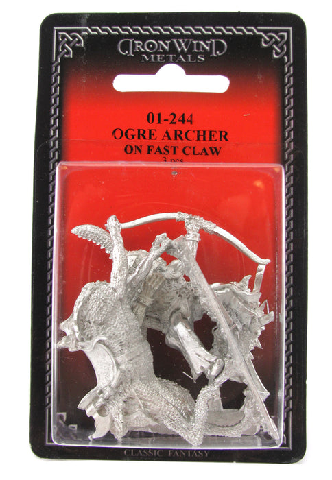 Ogre Archer/Reptile Mount #01-244 Classic Ral Partha Fantasy RPG Metal Figure