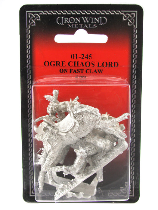 Ogre Chaos Lord/Reptile Mount 01-245 Classic Ral Partha Fantasy RPG Metal Figure