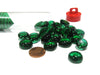 Tube of 40 Glass Gaming Stones (12-15mm) - Dark Green