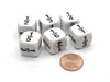 Pack of 6 16mm Fraction Math Dice: 1/1, 1/2, 1/3, 1/4, 1/5, 1/6 - White
