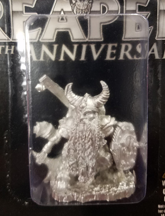 Silver 25th Anniversary-Dain Deepaxe Dwarf Hero 01610 Unpainted Metal