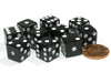 Set of 10 Six Sided D6 12mm Dice Die Squared RPG D&D Bunco Board Game Black