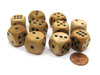 Set of 10 D6 Six Sided 18mm Rounded Corner Wooden Dice ~ Wood Dice