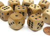 Set of 10 D6 Six Sided 18mm Rounded Corner Wooden Dice ~ Wood Dice