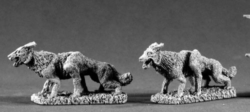 Reaper Miniatures Blood Wolves (2) #02160 Dark Heaven Unpainted Metal Figure