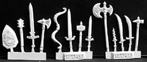 Reaper Miniatures Weapons Pack II (13) #02202 Dark Heaven Unpainted Metal