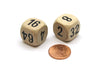 Pack of 2 Wooden 18mm Doubling Dice Cube (2-4-8-16-32-64) - Natural with Black