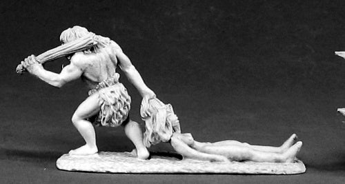 Reaper Miniatures Caveman & Girlfriend #02387 Dark Heaven Unpainted Metal