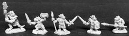 Reaper Miniatures Kobold Raiders (5) #02470 Dark Heaven Legends Unpainted Metal