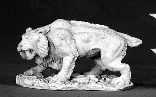 Reaper Miniatures Sabertooth Tiger #02480 Dark Heaven Legends Unpainted Metal