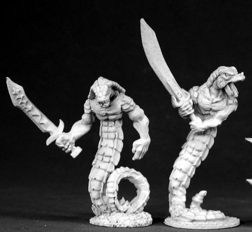 Reaper Miniatures Snakemen #02498 Dark Heaven Legends Unpainted Metal RPG Figure