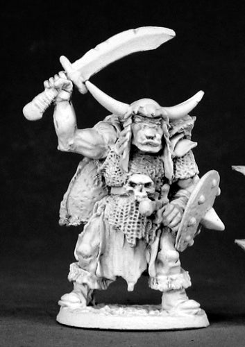 Reaper Miniatures Nagrash, Orc Chieftan #02502 Dark Heaven Unpainted Metal