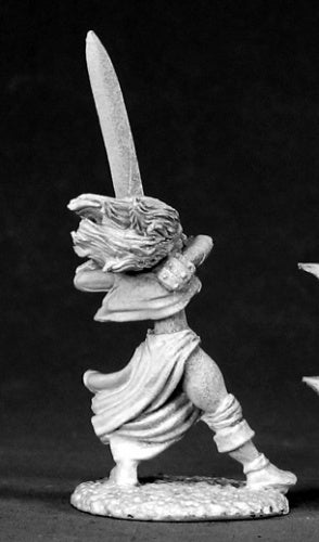 Reaper Miniatures Deenah, Female Barb 02518 Dark Heaven Legends Unpainted Metal