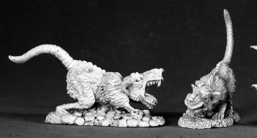 Reaper Miniatures Barrow Rats (2) #02544 Dark Heaven Unpainted Metal Figure