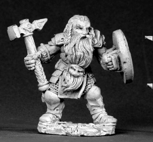 Reaper Miniatures Bjorn, Dwarven Warrior #02607 Dark Heaven Unpainted Metal