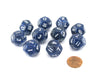 Pack of 10 D12 20mm Koplow Games Glitter Dice - Blue