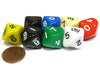 Set of 8 D10 10-Sided 16mm Opaque Dice - 1 of Each Color