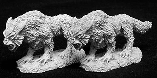 Reaper Miniatures Goblin Wolf (2 Pieces) #02710 Dark Heaven Unpainted Metal