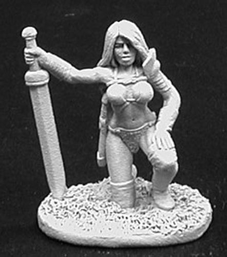 Reaper Miniatures Dena, Female Barbarian #02759 Dark Heaven Unpainted Metal